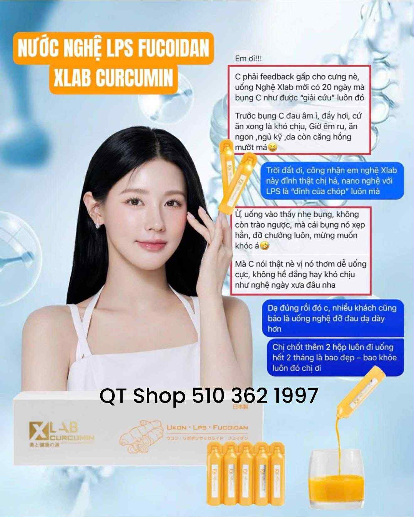 Tinh chất nghệ nano Xlab Curcumin Ukon LPS Fucoidan