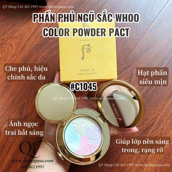 WHOO - Phấn phủ ngũ sắc Whoo color Powder pact - EXP 202812