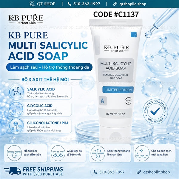 KB PURE - SALICYLIC ACID SOAP 75 ml - Special Edition