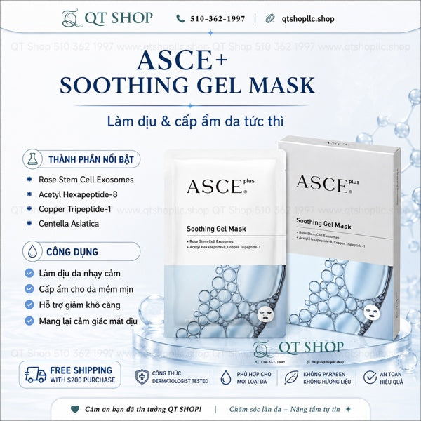 ASCE - Mặt Nạ ASCE plus Soothing Gel Mask - 3ea