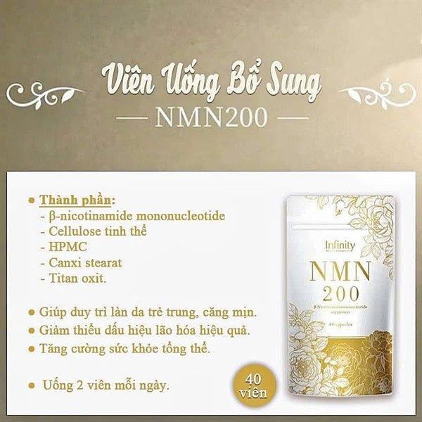 Viên uống NMN 200 - 40 viên - Rách Bịch