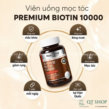NUTRI D-DAY - Viên Uống Premium Biotin 10000 - 90 viên - EXP 202803