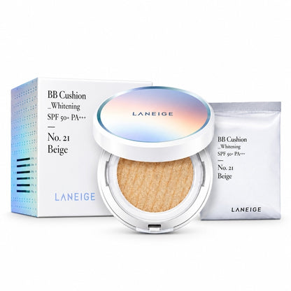 LANEIGE - @ - BB Cushion Whitening SPF50+PA+++ - No.21 Beige - kèm 1 lõi - EXP 202704