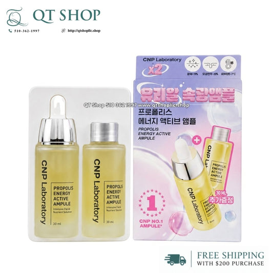 CNP - Set Serum Keo Ong Laboratory Propolis Energy Ampule - Hộp màu Hồng - 30mlx2 - EXP 2028