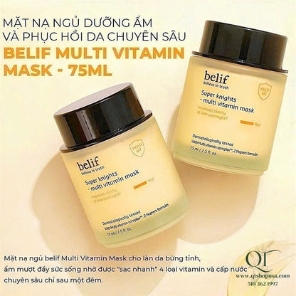 Mask Ngủ - Mặt Nạ Ngủ Belif - Màu Vàng - Trắng da - EXP 202803