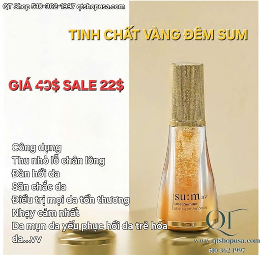 SUM37 - @ - Tinh Chất Vàng Đêm LoseSumma Elixir Night Ampoule 20ml - EXP 202704