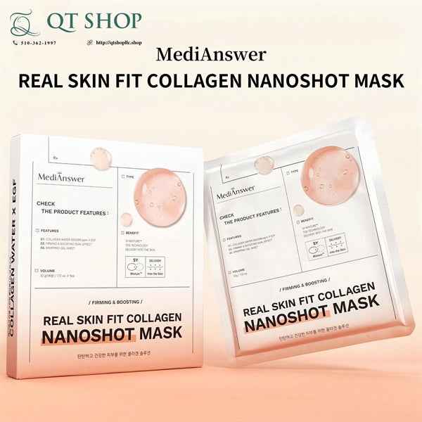MEDIANSWER - Mặt Nạ Thạch Real Skin Fit Collagen Nanoshot - CAM - 5ea - EXP 2028
