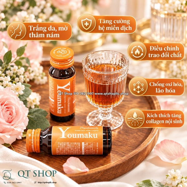 Peauhonnete - Nước Uống Collagen TBG Youmaku Stem Cell Nano Liquid (10 chai x 30ml) - EXP 2027.04