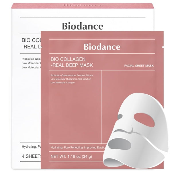 BIODANCE - Mặt Nạ Thạch Bio-Collagen Real Deep Mask - 4ea - HỒNG - EXP 202711