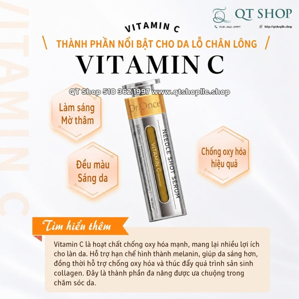 DR.ONCE - Tinh Chất Vi Kim Vitamin C Derivative Needle Shot Serum (Màu Vàng) - 50ml