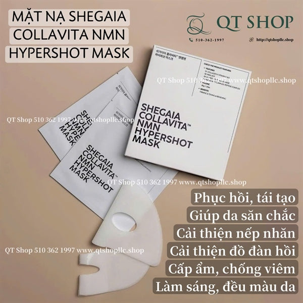 SHEGAIA - Mặt Nạ Thạch Collavita NMN Hypershot Mask - 5ea