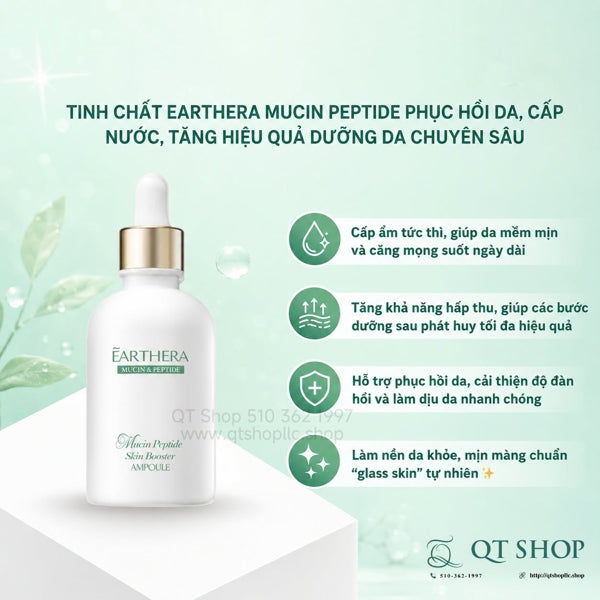 EARTHERA - Tinh Chất Mucin & Peptide Skin Booster Ampoule - 150ml - EXP 202903