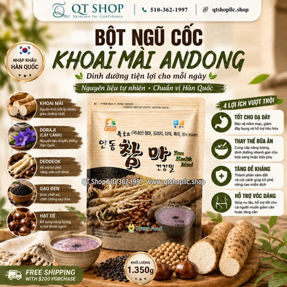 ANDONG - Ngũ Cốc Loại Ngon MỚI - Khoai mài Andong Yam Health Meal - 1.35kg - exp 202803