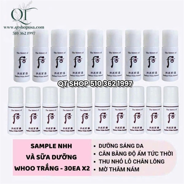 @ Sample NHH + Sữa Dưỡng Whoo Trắng 30ea x2 - EXP 202711