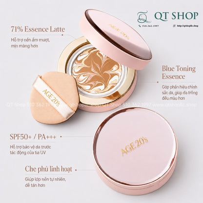AGE 20's - @ - Phấn Tươi Signatura Essence Cover Pact Moisture - Tone #21 - Vỏ Hồng - EXP 202705