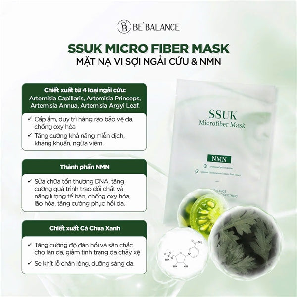 Mask Bebalance Ngải Cứu NMN - 10ea