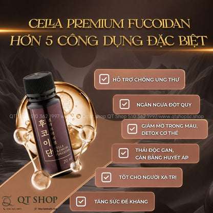 CELLA - Nước Premium Fucoidan HQ - 21 ống - MỚI - EXP 202812