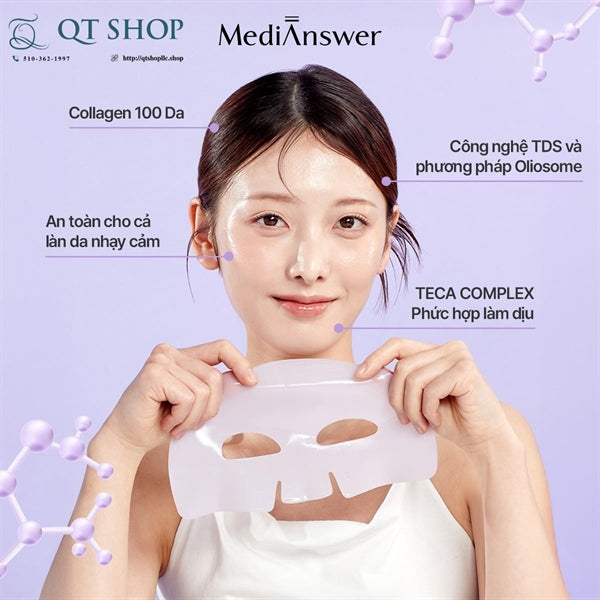 MEDIANSWER - Mặt Nạ Thạch Calming Collagen Nanoshot - TÍM - 5ea - EXP 202807