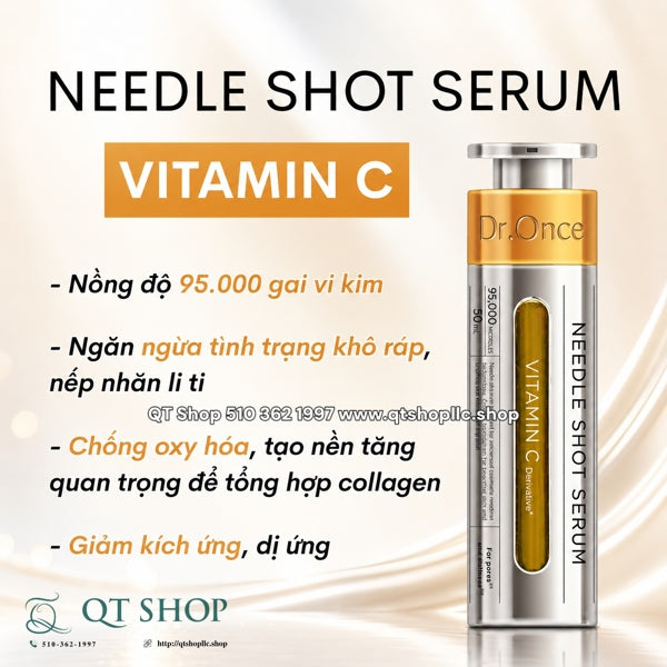 DR.ONCE - Tinh Chất Vi Kim Vitamin C Derivative Needle Shot Serum (Màu Vàng) - 50ml