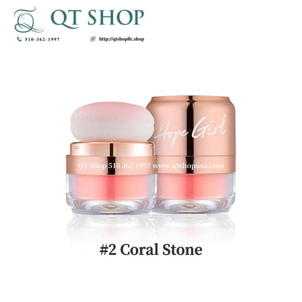 HOPEGIRL - Phấn Má Hồng 3D Powder Blusher- Màu #02 Coral Stone - EXP 20271110