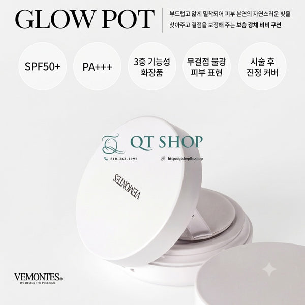 VEMONTES - Cushion Vemontes Dưỡng Phục Hồi - Tông 23 Vỏ trắng- 202707