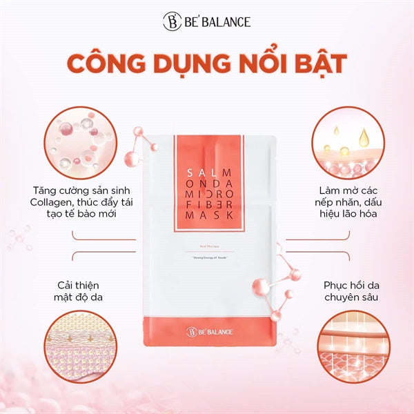 @ BEBALANCE - SALMON MICROFIBER Mask Màu Cam- 10ea - EXP 202803