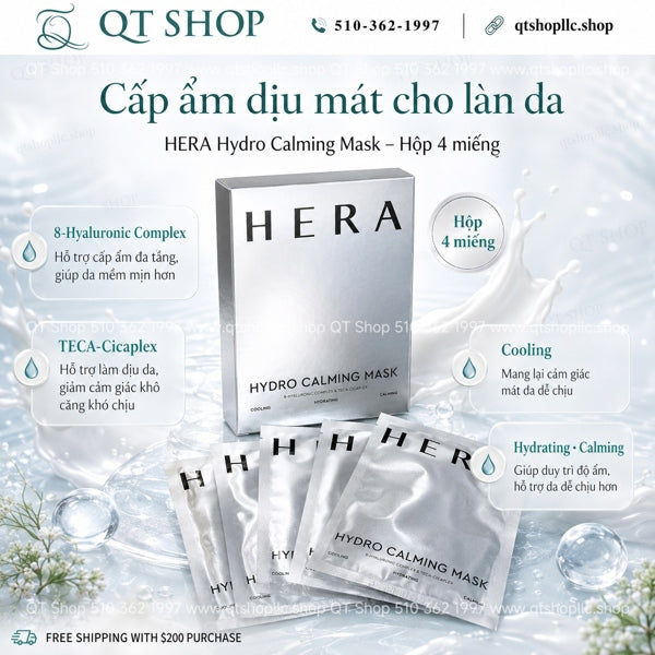 HERA - Mặt Nạ Hydro Calming Mask - 4ea - EXP 202704