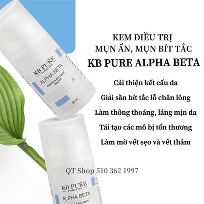 KB PURE - Kem Trị Mụn Ẩn Alpha Belta NEW - EXP 2027