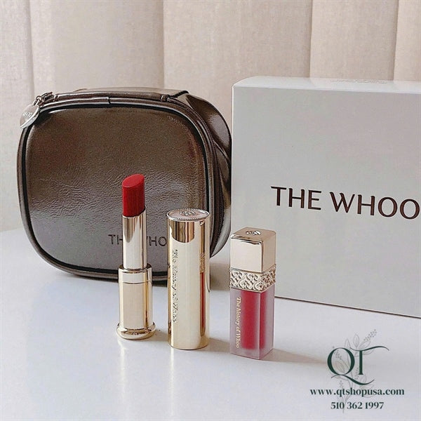 THE WHOO - Son Dưỡng Whoo Red Wine - tặng bóp màu Xám - EXP 202901