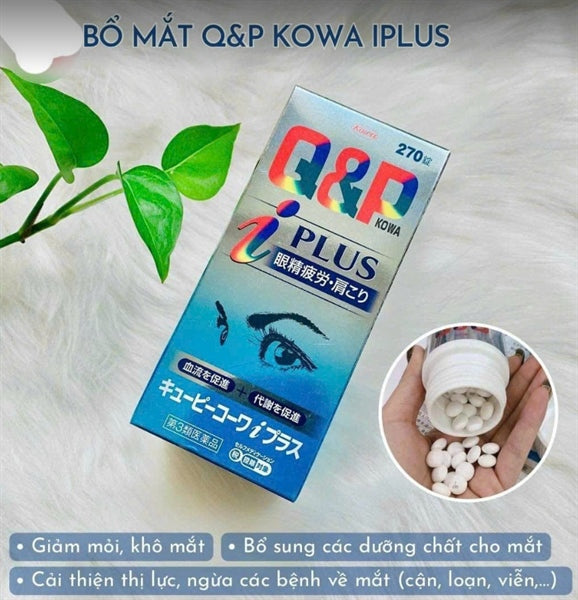 Viên Uống Bổ Mắt Q&P Kowa i Plus Japan - 270 viên - EXP 202801