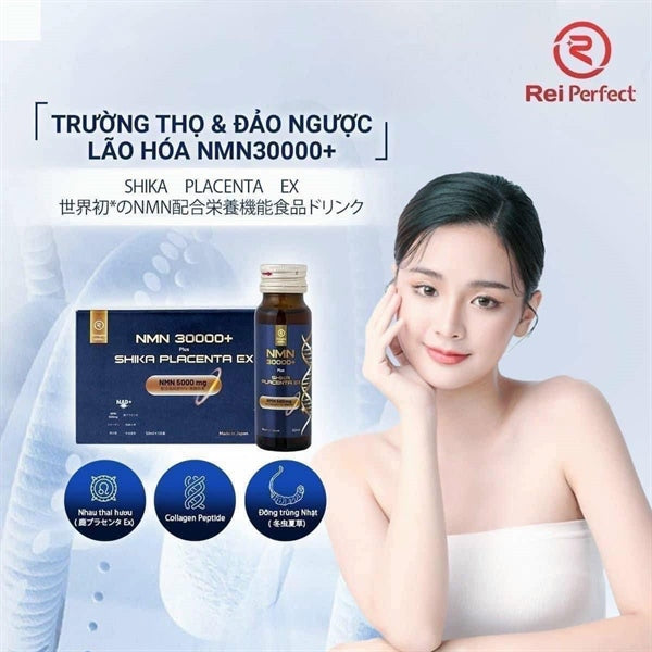 Combo 3 tặng 1 - NMN 30000+ Shika Placenta Ex , exp 20261127