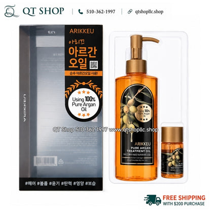 ARIKKEU PURE ARGAN - Dầu Dưỡng Tóc - 200ml + Mini 20ml - EXP 202805 (RÁCH HỘP)