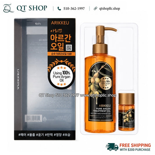 ARIKKEU PURE ARGAN - Dầu Dưỡng Tóc - 200ml + Mini 20ml - EXP 202805 (RÁCH HỘP)