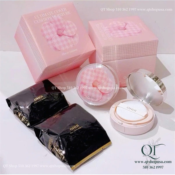 OHUI - Ultimate Cover Cushion Moisture Flower Edition LIMITED 2026 - 15g + 2 lõi refill x 15g - EXP 202903