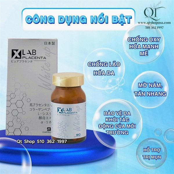 XLAB - Placenta Viên Uống Trắng Da Japan - 90 Viên - EXP 202704 - 75$