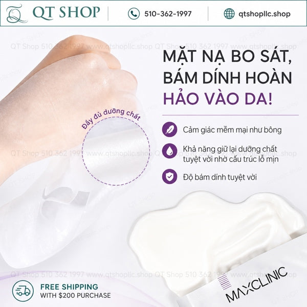 MAXCLINIC - Mặt Nạ Trắng Da Melatonin Cream Mask 4ea - EXP 202802