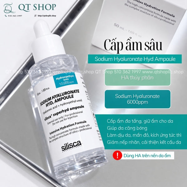 Silisca Serum HA Sodium Hyaluronate HYD Ampoule - 50ml - EXP 202904