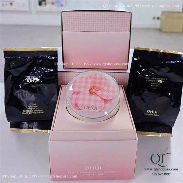 OHUI - Ultimate Cover Cushion Moisture Flower Edition LIMITED 2026 - 15g + 2 lõi refill x 15g - EXP 202903