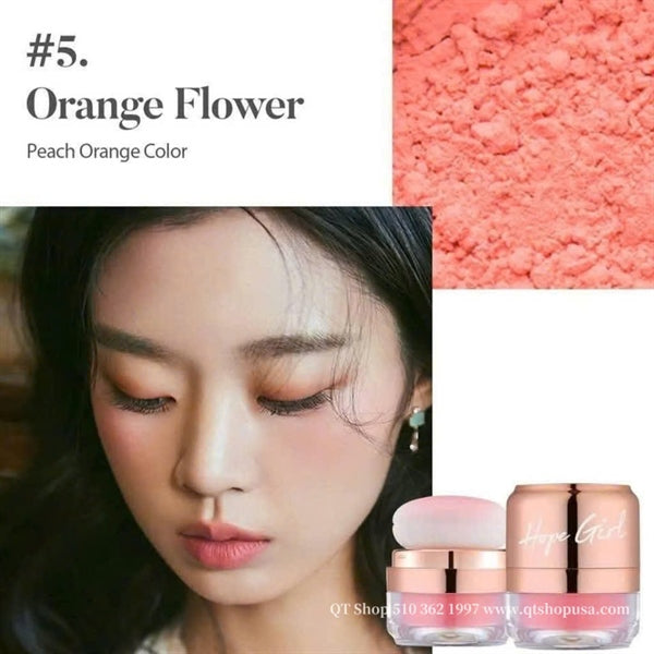 HOPEGIRL - Phấn Má Hồng 3D Powder Blusher - Màu #05 Orange Flower - EXP 20271110