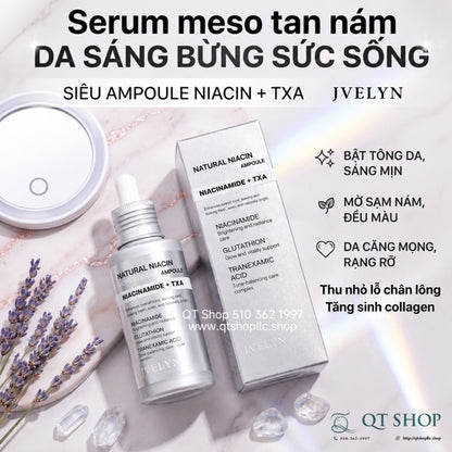 JVELYN - Tinh Chất Sáng Da Mờ Thâm Nám Jvelyn Natural Niacin Brightening Ampoule 50ml - exp 2029.08