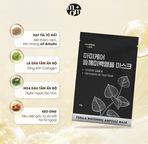 Mặt Nạ Tía Tô Mommy Care Perilla Whitening Ampoule Mask - 7ea - EXP 202707