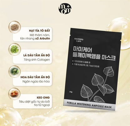 Mặt Nạ Tía Tô Mommy Care Perilla Whitening Ampoule Mask - 7ea - EXP 202707