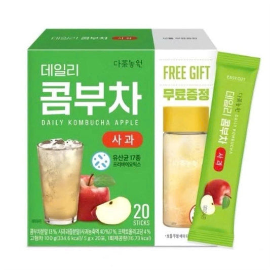 Kombucha TÁO - 20 tép tặng 1 bình - EXP 202707