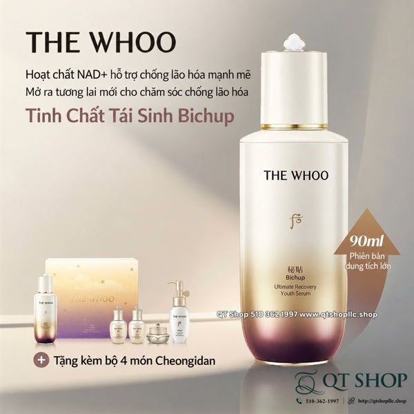 THE WHOO BICHUP - Set Serum Bichop Tím Mới Limited 90ml - Thế hệ thứ 4 - EXP 202812