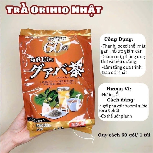 ORIHIRO - Trà Ổi Orihiro Hỗ trợ giảm cân - 60 gói - Japan - EXP 202808