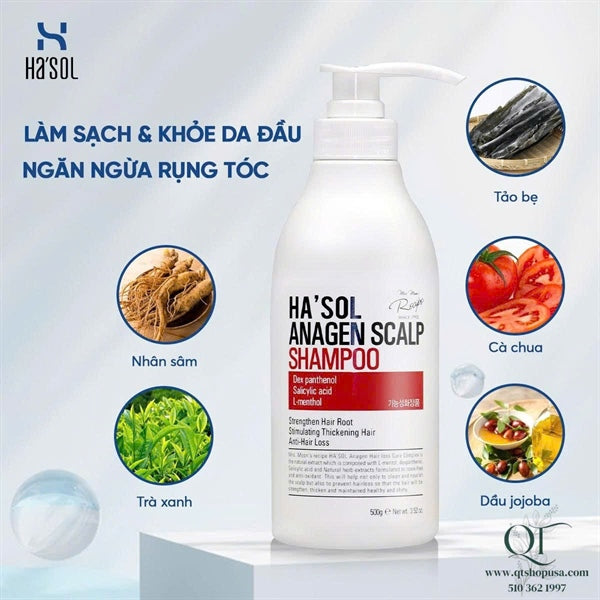 HA'SOL - Dầu gội Anagen Scalp Shampoo - 500g - EXP 202811