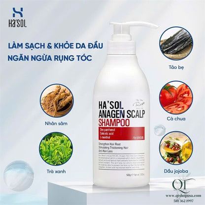 HA'SOL - Dầu gội Anagen Scalp Shampoo - 500g - EXP 202811