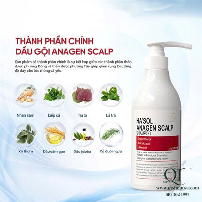 HA'SOL - Dầu gội Anagen Scalp Shampoo - 500g - EXP 202811