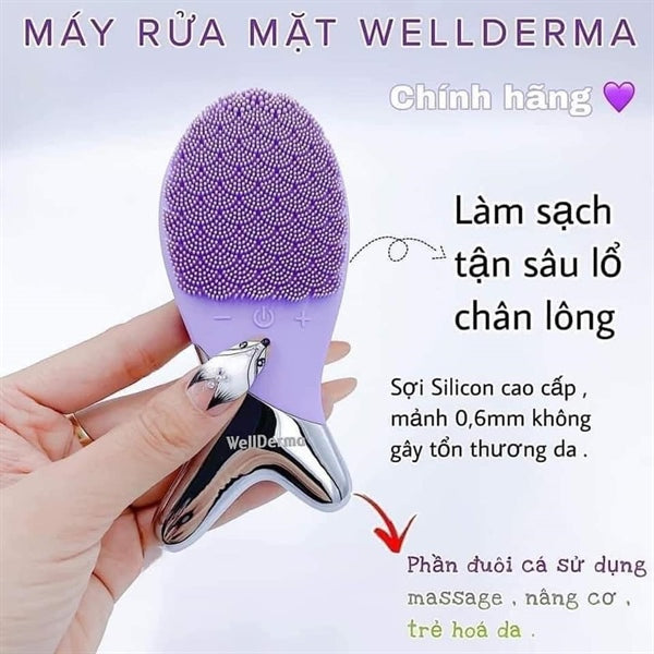 Máy Rửa Mặt Con Cá - Màu Tím