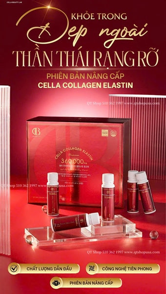 CELLA - Collagen Premium 360.000mg - 30 lọ x 25ml - Vị Xoài - EXP 202801
